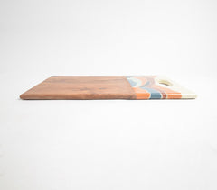 Abstract Enameled Mango Wood Chopping Board