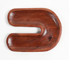 Hand Carved Wooden Magnet-Shaped Serving Platter