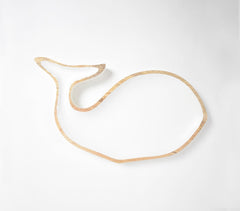 Distress Ivory Whale-Shaped Mango Wood Platter
