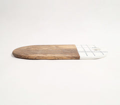 Enamelled Geometric Wooden Chopping Board