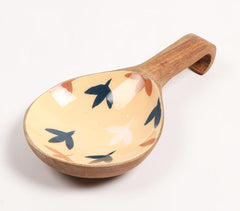 Enamelled Wood Botanical Serving Platter