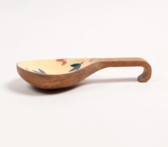 Enamelled Wood Botanical Serving Platter