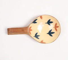 Enamelled Wood Botanical Serving Platter