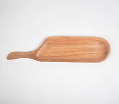Narrow Paddle Acacia Wood Salad Tray