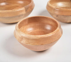 Turned Mango Wood Serving Bowls (set of 3)
