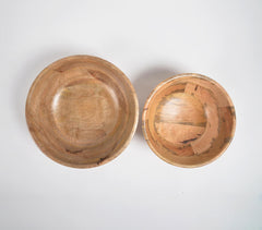 Turned Mango Wood Salad Bowls (set of 2)