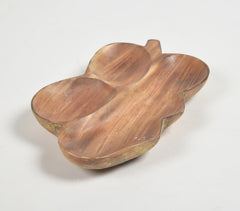 Hand Cut Fruit-Shaped Mango Wood Tray