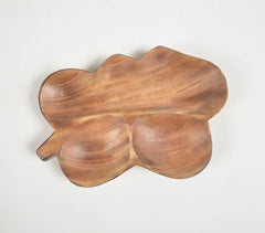 Hand Cut Fruit-Shaped Mango Wood Tray
