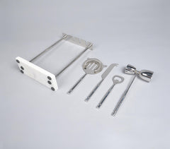Silver-Toned Stainless Steel Bar Tools with Stand (Set of 4)