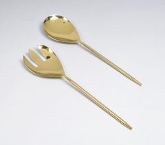 Gold-Toned Stainless Steel Classic Salad Servers (Set of 2)