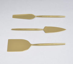 Stainless Steel Gold-Toned Cheese Server Set