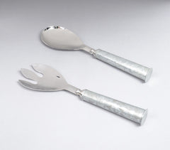 Stainless Steel & Galvanized Iron Salad Servers (Set of 2)