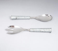 Stainless Steel & Galvanized Iron Salad Servers (Set of 2)