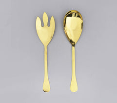 Gold-Toned Stainless Steel Classic Salad Servers (Set of 2)