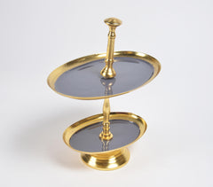 Enamelled Iron Two-Tiered Cupcake Stand