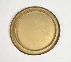 Gold-Toned Iron Round Platters (Set of 2)