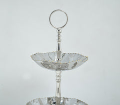 Handcrafted 2-Tier Iron Cheese Stand