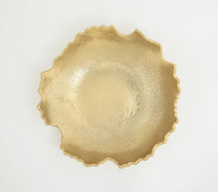Uneven Cut Edge Round Aluminium Bowl
