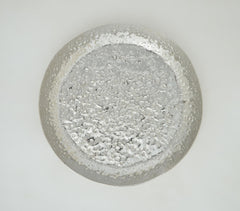 Crack Hammered Round Aluminium Tray