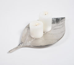 Antique Aluminium Autumn Leaf Tray