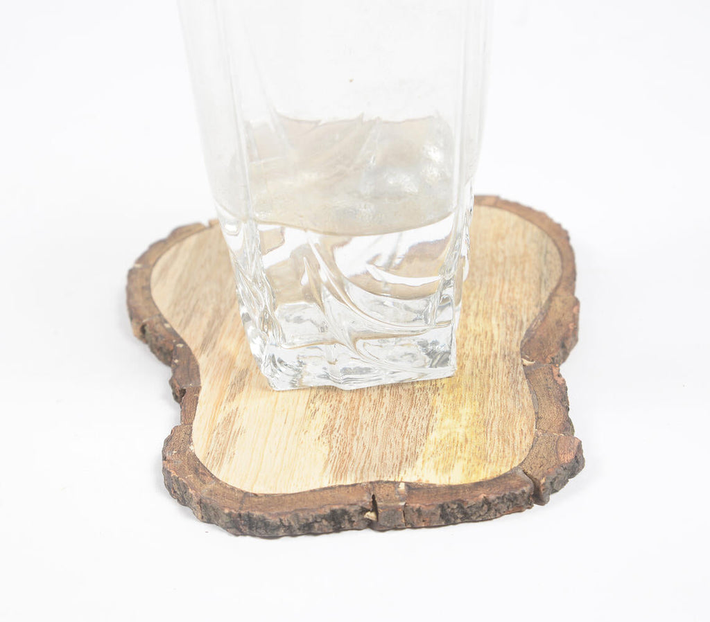 Bread Slice-Shaped Wooden bark Coasters (Set Of 4) – Houzz-of-Maya