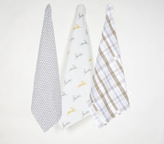 Jumping Bunnies Multicolor Kitchen Towels (Set of 3)