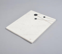 Inlaid Brass & marble Cheese Board