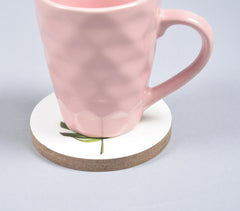 Enamelled Wooden Botanical Leaf Coasters (Set Of 4)