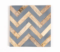 Resin-Inlay Chevron Wooden Coasters (Set Of 4)
