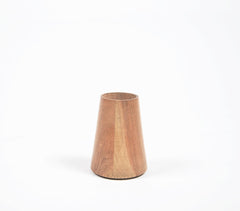 Wood Turned Cylindrical Tapered Vase