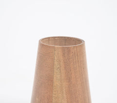 Wood Turned Cylindrical Tapered Vase