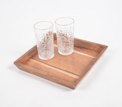 Hand Cut Acacia Wood Tray