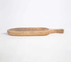 Hand Cut Mango Wood Oblong Paddle Server