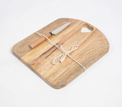 Heart Cut-Out Mango Wood Chopping Board