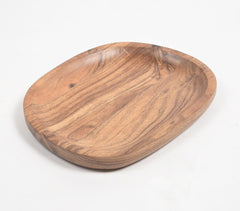 Hand Cut Acacia Wood Classic Serving Platter