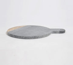 Colorblock Grey Stone & Wood Paddle Chopping Board