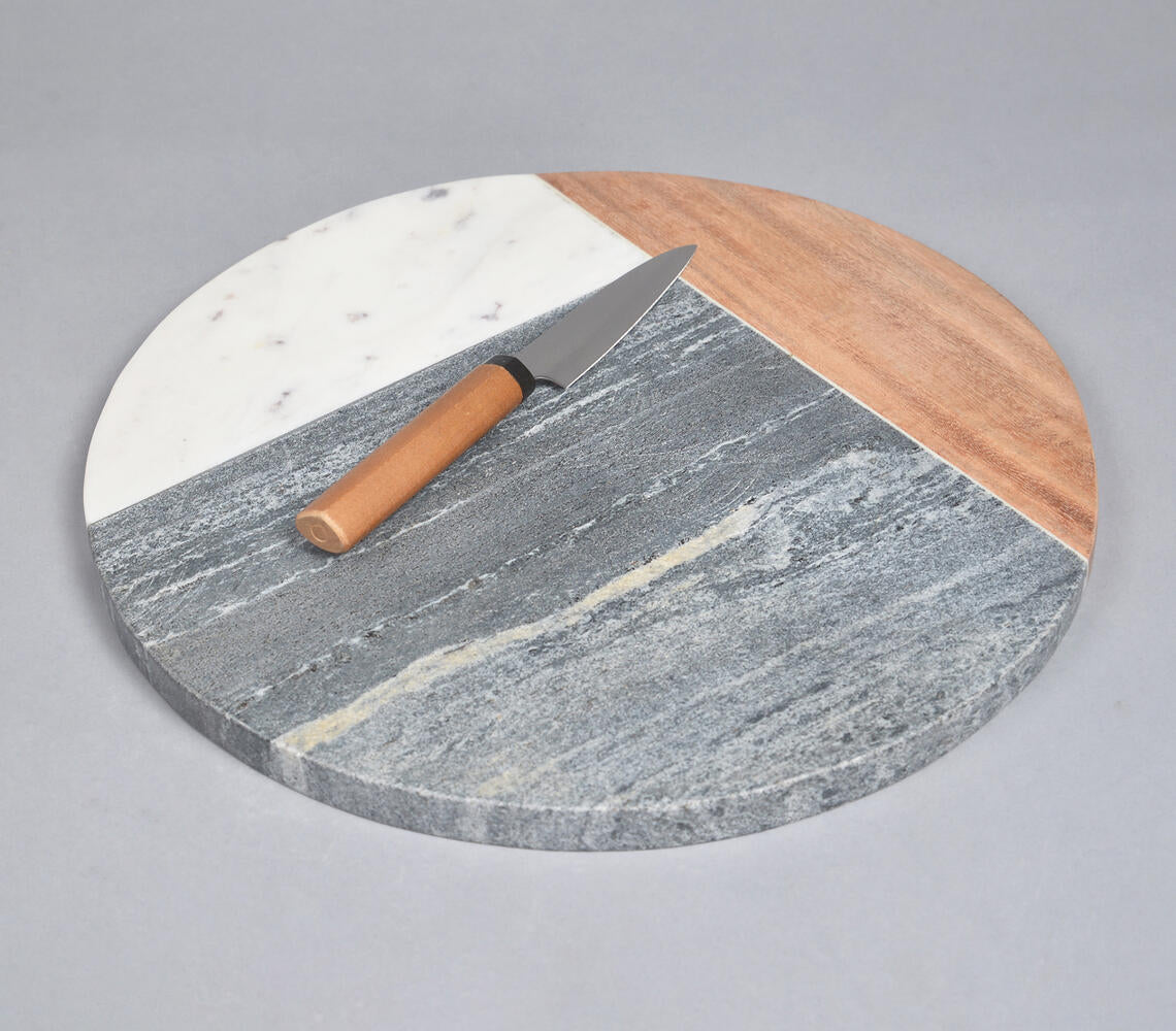 Colorblock Stone & Wood Chopping Board