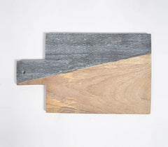 Colorblock Grey Stone & Wood Chopping Board
