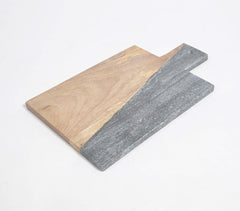 Colorblock Grey Stone & Wood Chopping Board