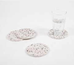 Hand Cut Terrazzo Stone Coasters (Set of 4)