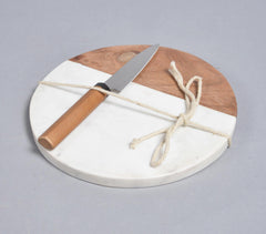 Colorblock Grey Stone & Wood Chopping Board