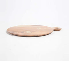 Minimal Cut-Out Acacia Wood Round Chopping Board