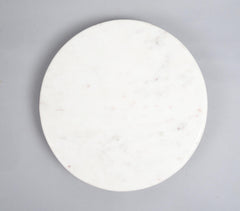 Hand Cut White Marble Cake Stand