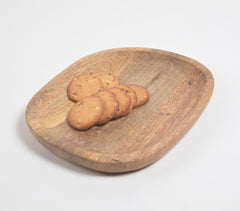 Hand Cut Natural Wood Platter