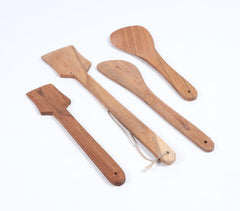 Handcrafted Mango Wood Classic Spatulas (Set of 4)