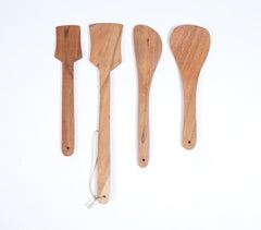 Handcrafted Mango Wood Classic Spatulas (Set of 4)