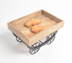 Handmade Wood & Metal Serving Cart