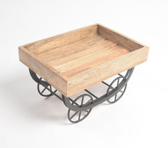 Handmade Wood & Metal Serving Cart