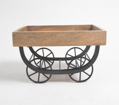 Handmade Wood & Metal Serving Cart
