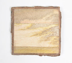 Hand Cut Wooden Bark Coasters (Set Of 4)